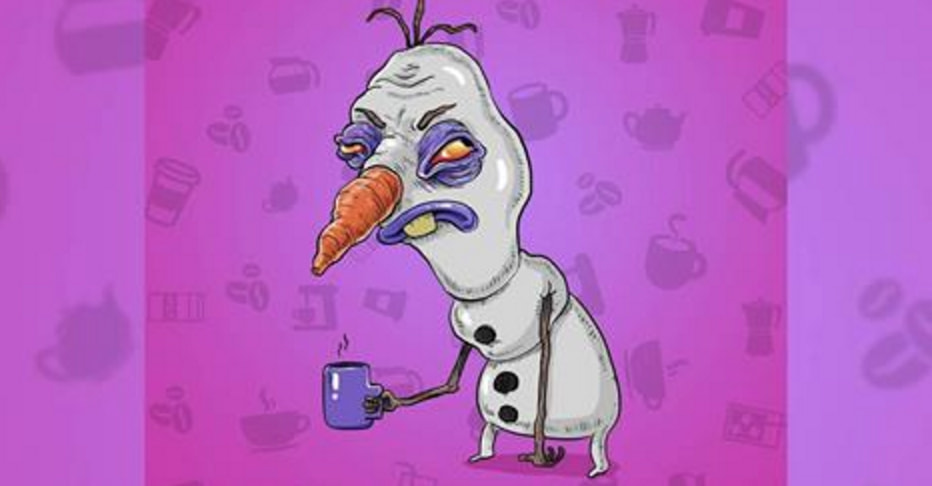 This Is What Your Favorite Cartoons Look Like Without Their Morning Coffee